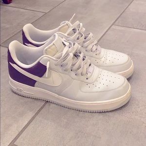 Custom made Grey and purple air force 1 SIZE 12